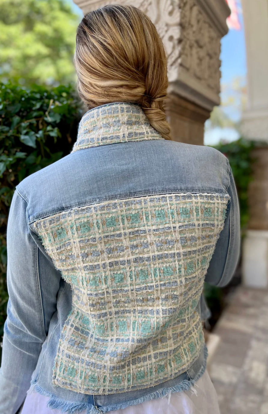 The Light Denim Jacket / Tweed Ice Cream Blue