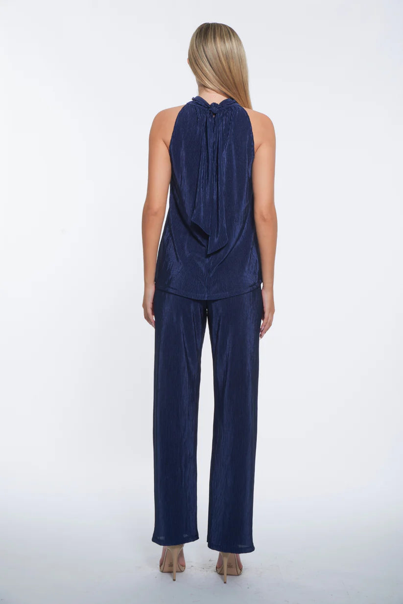 Hass Top - Navy Plisse