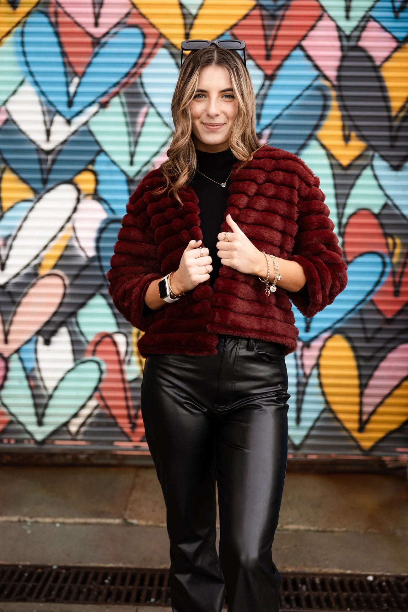Callie Bolero Vest – Cozy & Chic Layering in Bordeaux