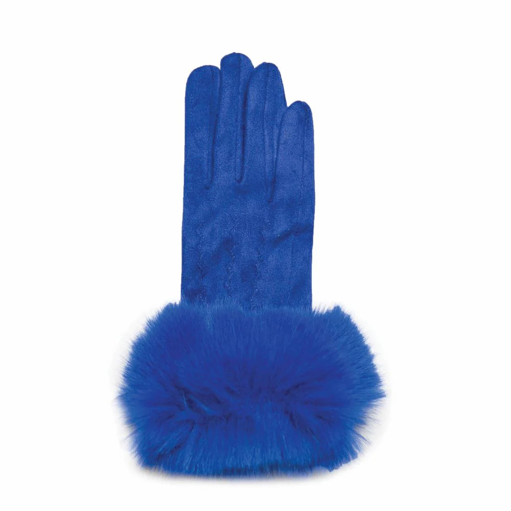 Gabrielle Faux Fur Cuff Gloves – Cozy Touchscreen Winter Gloves