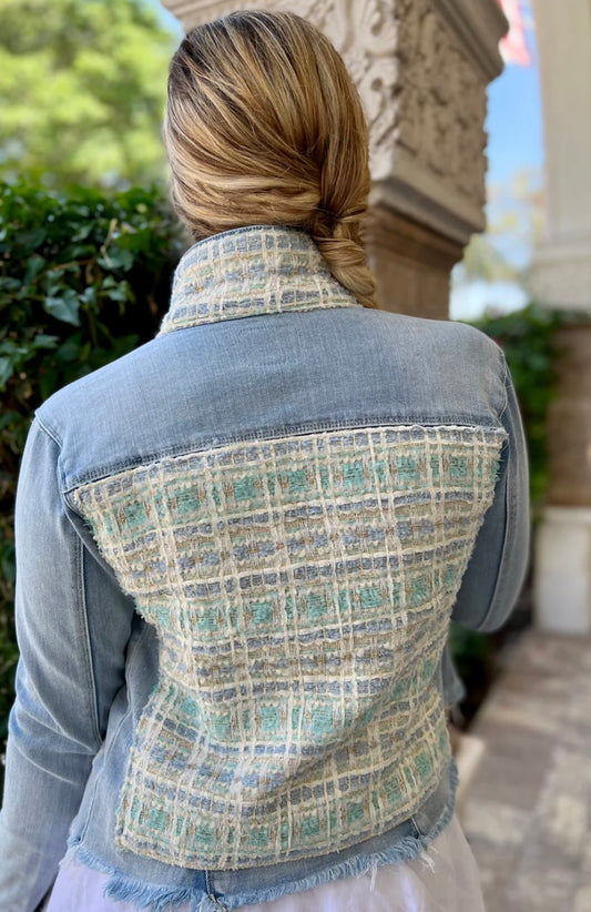 The Light Denim Jacket / Tweed Ice Cream Blue