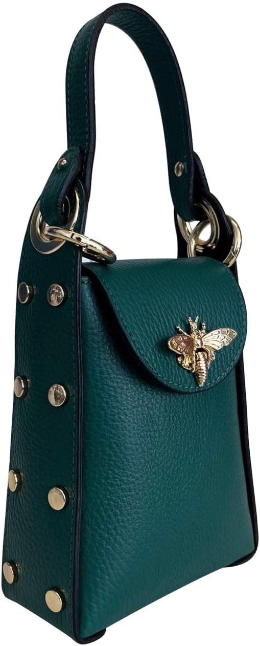 Modarno Mini Dollar Genuine Leather Bag with Bee Lobster Clasp