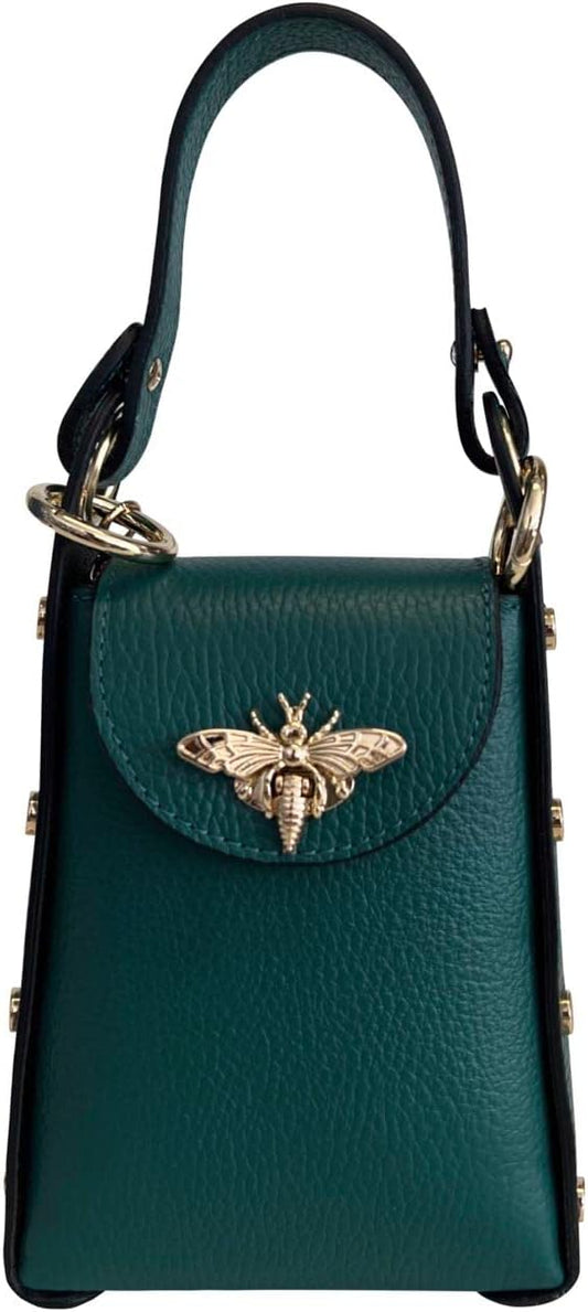 Modarno Mini Dollar Genuine Leather Bag with Bee Lobster Clasp