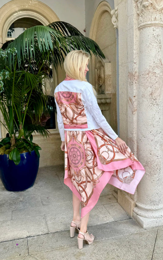 Silk Dress / Pink Stirrup
