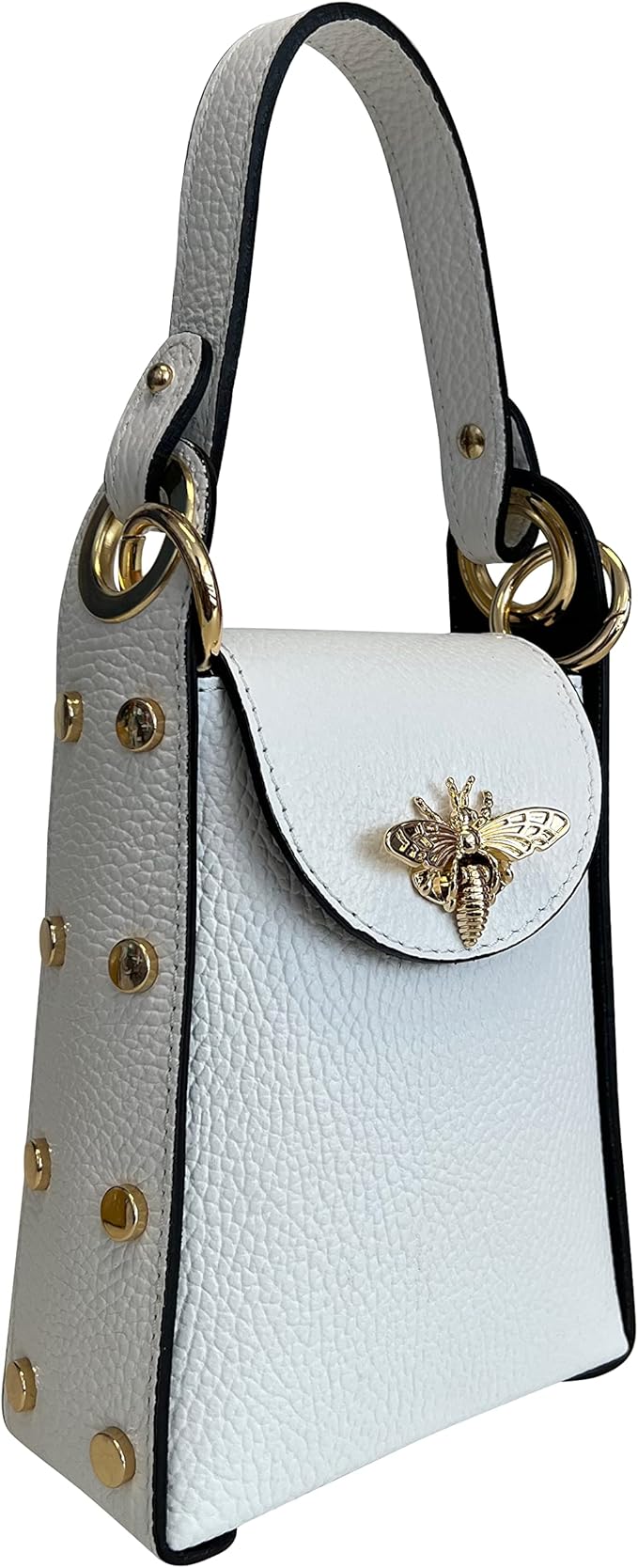 Modarno Mini Dollar Genuine Leather Bag with Bee Lobster Clasp