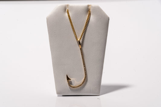 Medium “J” Hook Pendant | Yellow Gold