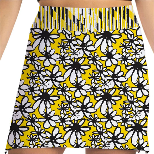Oopsy Daisy Yellow and White Skort
